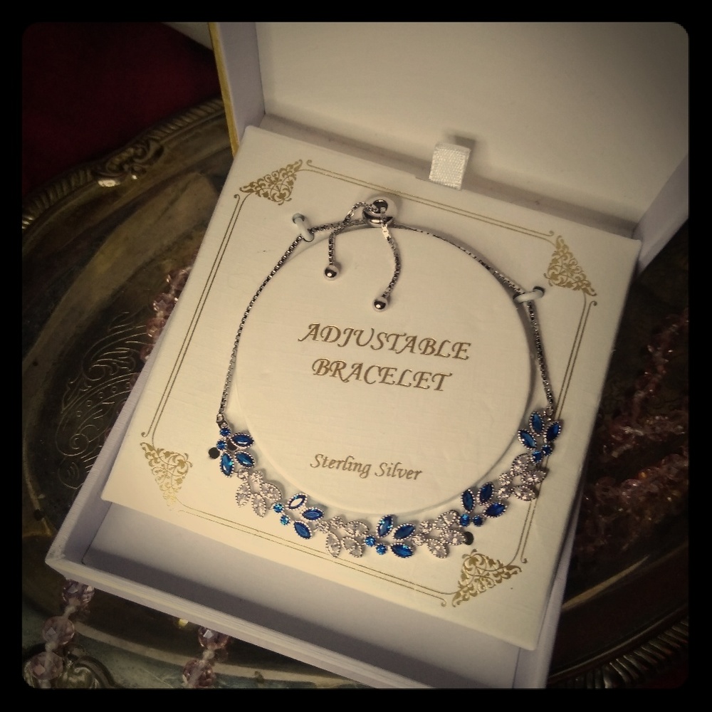 NWT Blue and White Sapphire Bracelet